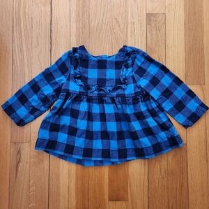 Hanna Anderson Blue Fall Flannel Tunic